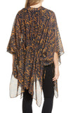 Macy's Cover up ALL SAINTS Ambient Leopard Print Ruana "Camel" NWT