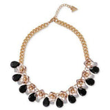 Macy's Fashion Jewelry Necklace Guess Flower Inspired Black and White Necklace and Bracelet, SET or Pieces