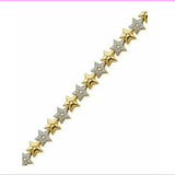 Macy's Fine Fashion Jewelry Bracelet Two Tone Stars Diamond Accent Bracelets Created for Macy's 70% OFF Retail