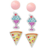 Macy's Kids Pizza Girls' Sterling Silver Earring Sets