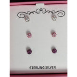 Macy's Kids Sparkle Balls Girls' Sterling Silver Earring Sets