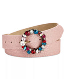 Steve Madden Pink Jeweled Belt Vegan