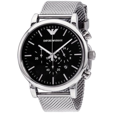 Macy's Watches Emporio Armani Men's Chronograph Stainless Steel Mesh Bracelet Watch