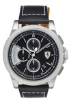 Macy's Watches Ferrari Scuderia Men's Chronograph Formula Italia S Black Leather Strap Watch 46mm 830275