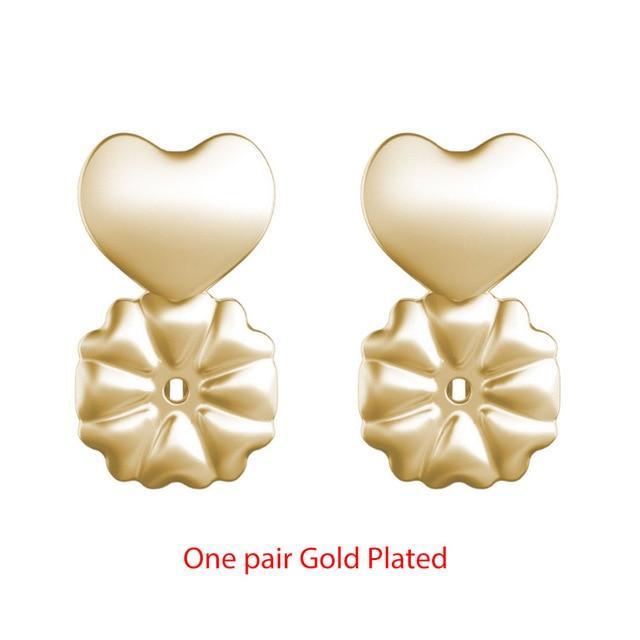 Magic Back Hypoallergenic Earring Backs That Support Heavy Earrings! 18K Gold Plated 925 Silver, 1pr 18K Plated Silver