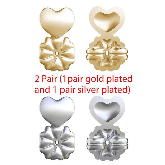 Magic Back Hypoallergenic Earring Backs that Support Heavy Earrings! 18K Gold Plated 925 Silver - The Pink Pigs, Animal Lover's Boutique