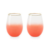 Blush Stemless Wine Glasses - The Pink Pigs, A Compassionate Boutique