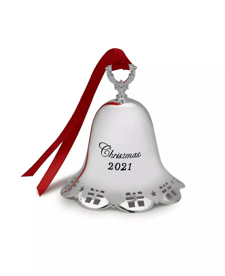 MIKASA/LIFETIME BRANDS ornament 2021 Silver-Plated 42nd Edition Pierced Bell Ornament Sterling Silver Christmas Decor