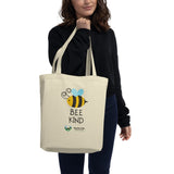 Bee Kind - Eco Tote Bag - The Pink Pigs, A Compassionate Boutique