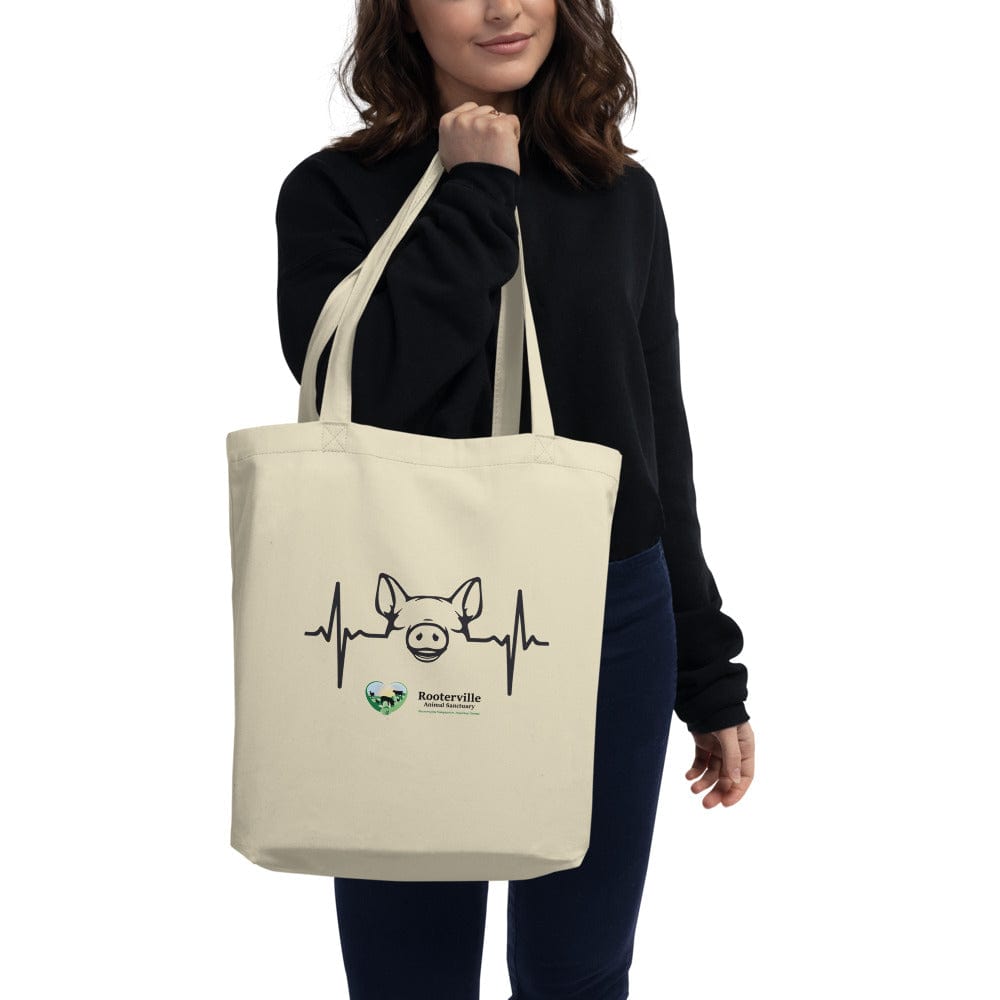 Heartbeat Pig - Eco Tote Bag - The Pink Pigs, A Compassionate Boutique