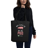 My Life is Run by Pigs - Eco Tote Bag - The Pink Pigs, A Compassionate Boutique