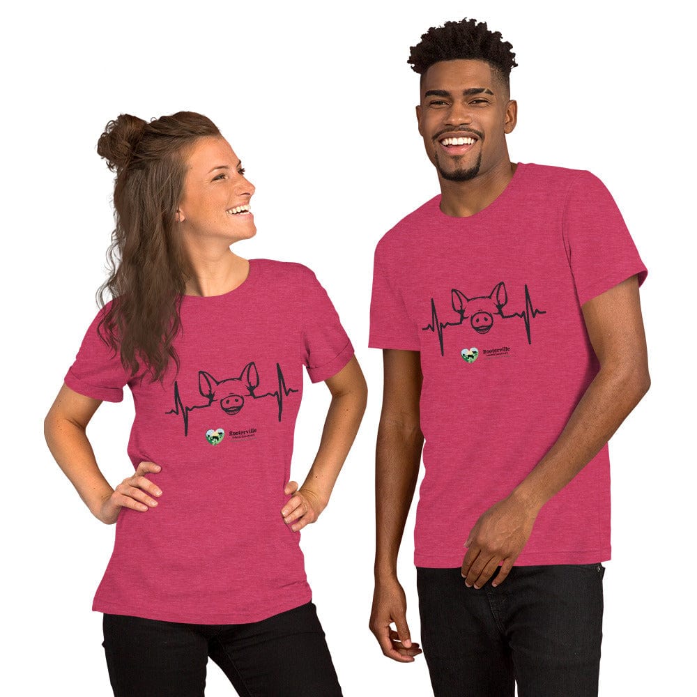 Heartbeat Pig - T-Shirt - The Pink Pigs, A Compassionate Boutique
