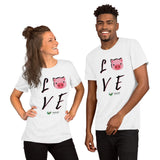 Love Pigs - T-Shirt - The Pink Pigs, A Compassionate Boutique