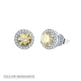 Moissanite Halo Jewelry 1ct Center Stone, 925 Sterling Silver Colors Available!