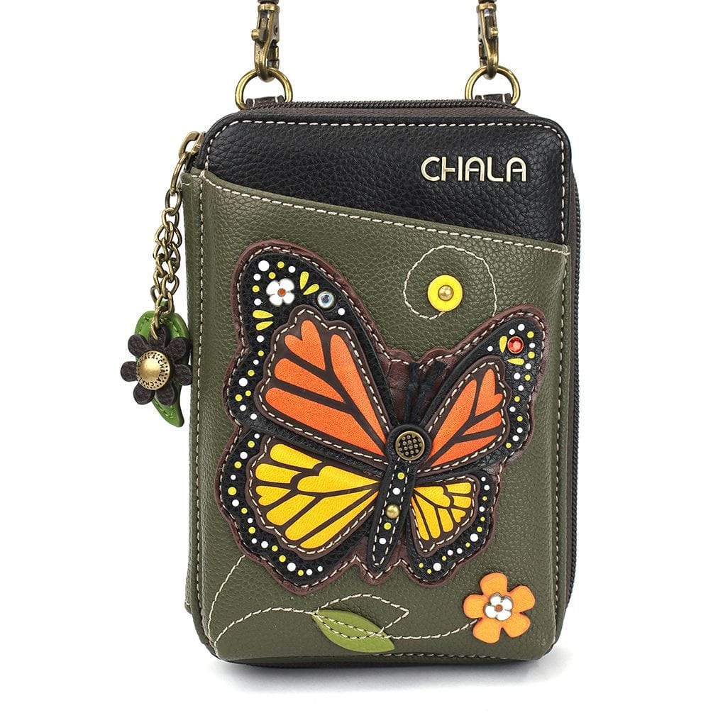 Buy the Fossil Butterfly Pattern Leather And Fabric Purse | GoodwillFinds