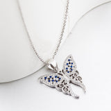 monica Fine Fashion Jewelry-Necklace Butterfly Necklaces Sparkling Beauties in Solid Sterling Silver