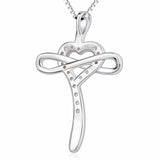 Monica Fine Fashion Jewelry-Necklace Cross Necklace Pendant Sterling Silver