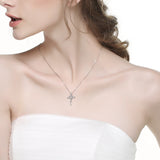 Monica Fine Fashion Jewelry-Necklace Cross Necklace Pendant Sterling Silver