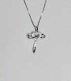 Monica Fine Fashion Jewelry-Necklace Heart Infinity Cross Cross Necklace Pendant Sterling Silver