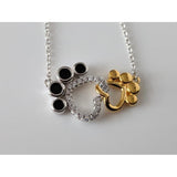 Monica Fine Fashion Jewelry-Necklace Interlocking Paws Necklace for Pet Lovers!  Solid Sterling Silver