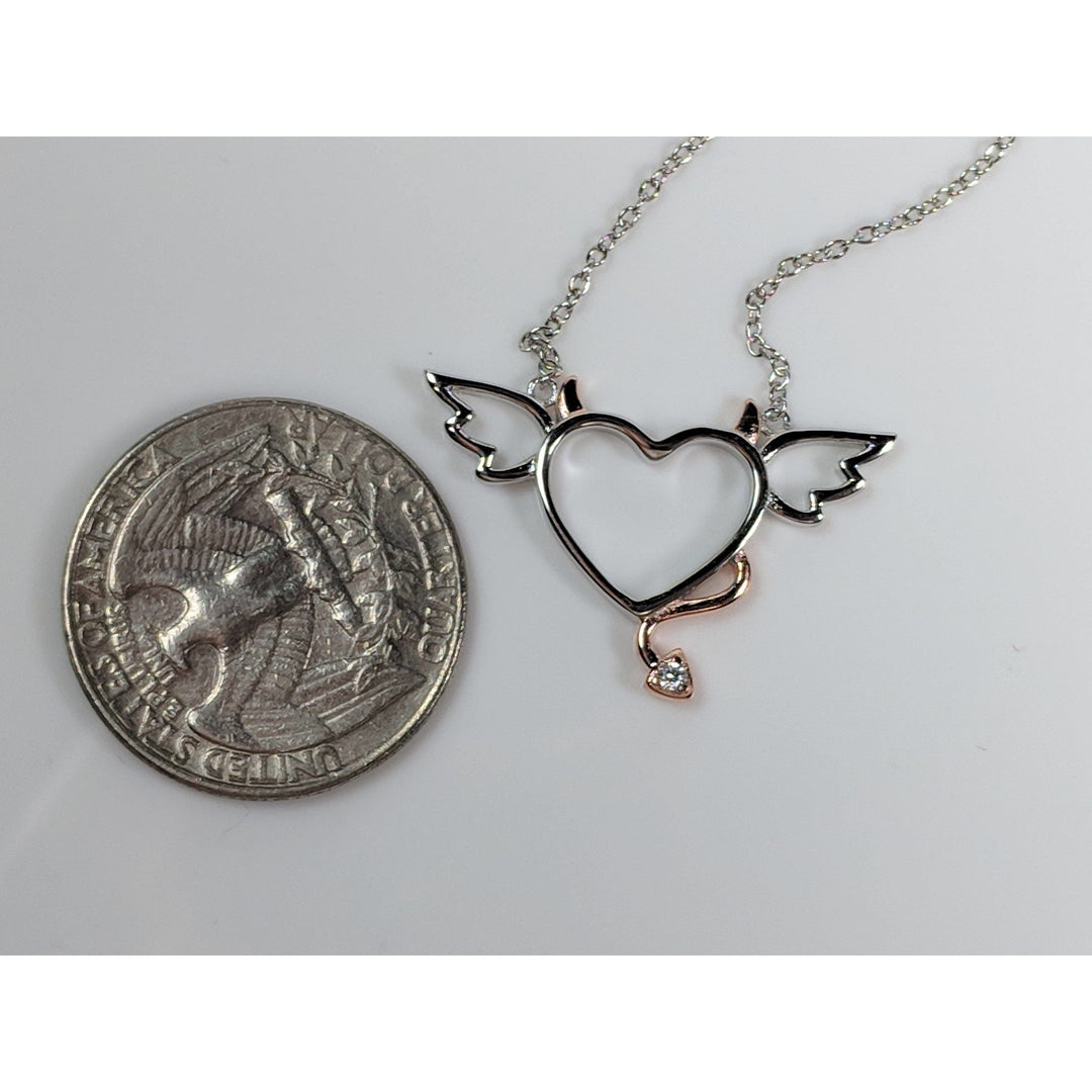 Monica Fine Fashion Jewelry-Necklace Naughty or Nice?  How about BOTH!  Cute Heart Necklace, Perfect gift for a lady you love!