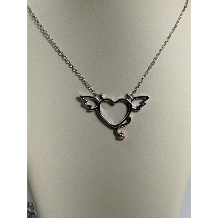 Monica Fine Fashion Jewelry-Necklace Naughty or Nice?  How about BOTH!  Cute Heart Necklace, Perfect gift for a lady you love!