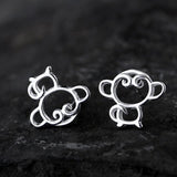 Monica Jewelry SET-Fashion 925 Silver Earrings Sterling Silver Monkey Jewelry