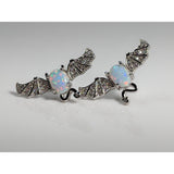 Monica Jewelry SET-Fine Fashion 925 Silver Bat Jewelry Created Opal Sterling Silver