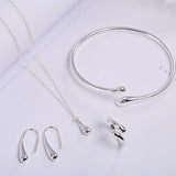 Monica Jewelry SET-Fine Fashion 925 Silver SET Teardrop Italian Sterling Silver Jewelry Set, Most Popular Jewelry Set Created