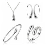 Monica Jewelry SET-Fine Fashion 925 Silver Teardrop Italian Sterling Silver Jewelry Set, Most Popular Jewelry Set Created