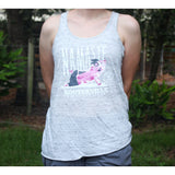 Namaste Rooterville Piggy Yoga Ladies Tank with Pig in Pose - The Pink Pigs, A Compassionate Boutique