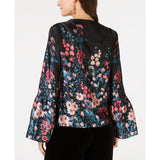Nanette Lepore Silk Floral-Print Top Size Med - The Pink Pigs, A Compassionate Boutique