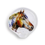 Thoroughbred Horse Watercolor Painted Spoon Rest by Dean Crouser