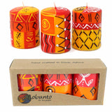 Nobunto Candles HAND-PAINTED DINNER CANDLES, PAIR (ZAHABU DESIGN)