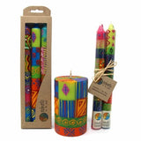 Nobunto Candles Single Boxed Hand-Painted Pillar Candle - Shahida Design - Nobunto