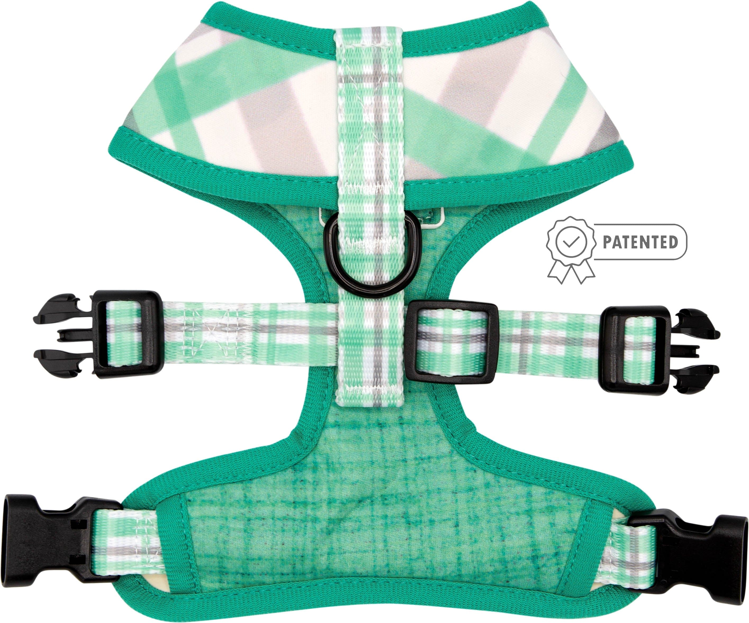 Reversible Harness - Wag Your Teal (Front D-Ring)