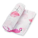 Let's Flamingle - Swaddle Set of Three Pink Theme Muslin Blankets