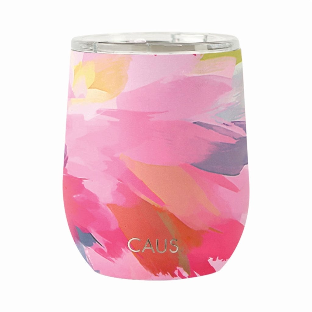 One Coast - Caus Mug Sm Tumbler Paint Me Pink CAUS Watercolor Tumblers-Helps Rescued Animals!