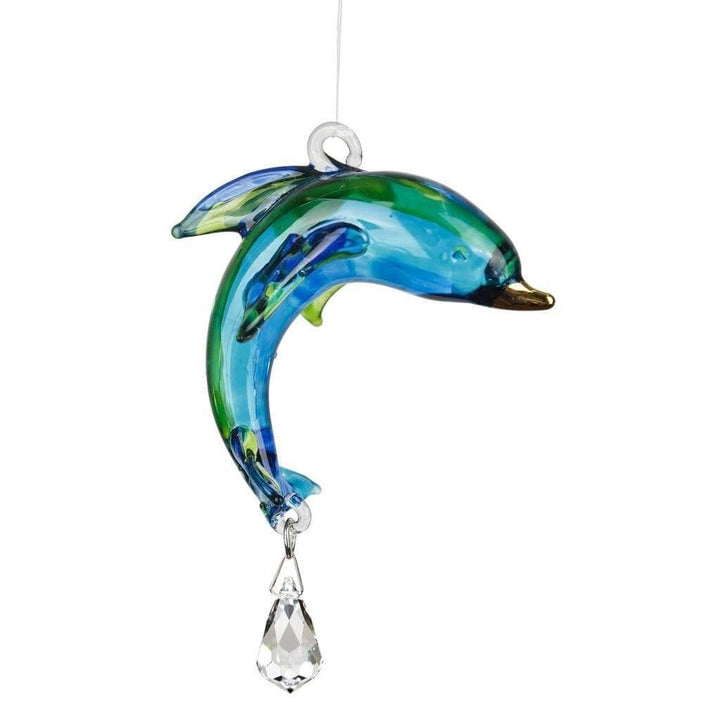 One Coast Decor Aquamarine Dolphin, Seahorse or Coral Fish Sun catchers-Rainbow Makers!  Hand Made with Swarovski Crystal