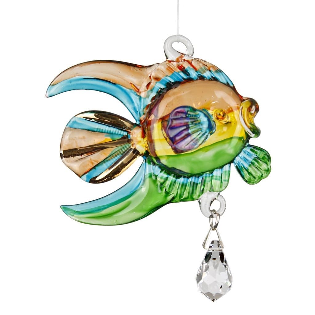 One Coast Decor Coral Fish Tropical Dolphin, Seahorse or Coral Fish Sun catchers-Rainbow Makers!  Hand Made with Swarovski Crystal