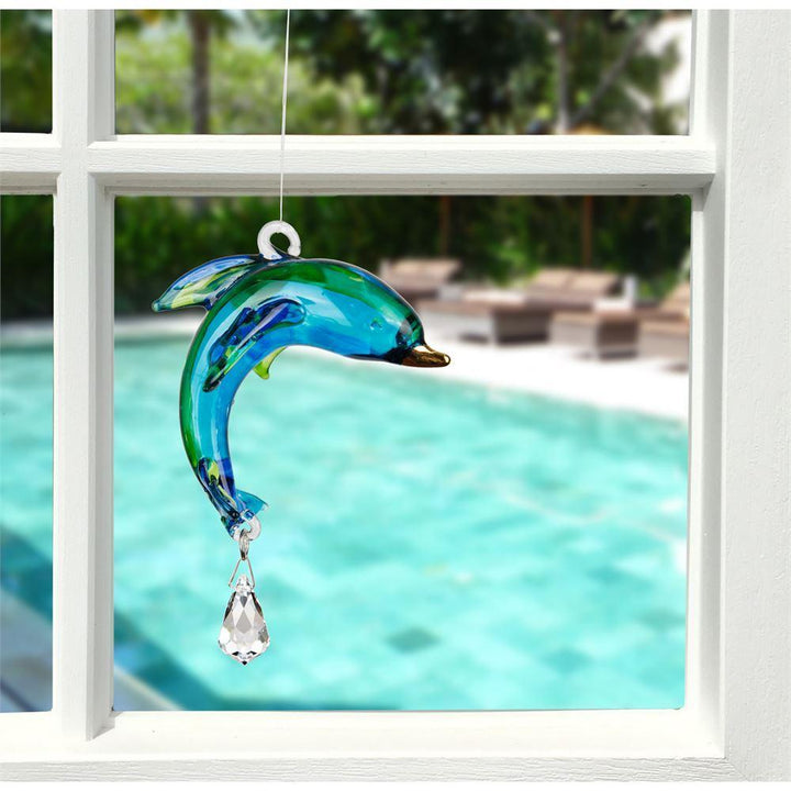 One Coast Decor Dolphin, Seahorse or Coral Fish Sun catchers-Rainbow Makers!  Hand Made with Swarovski Crystal