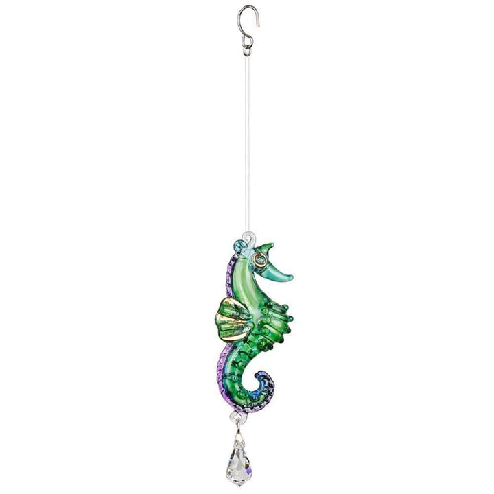 One Coast Decor Sea Horse-Peacock Dolphin, Seahorse or Coral Fish Sun catchers-Rainbow Makers!  Hand Made with Swarovski Crystal