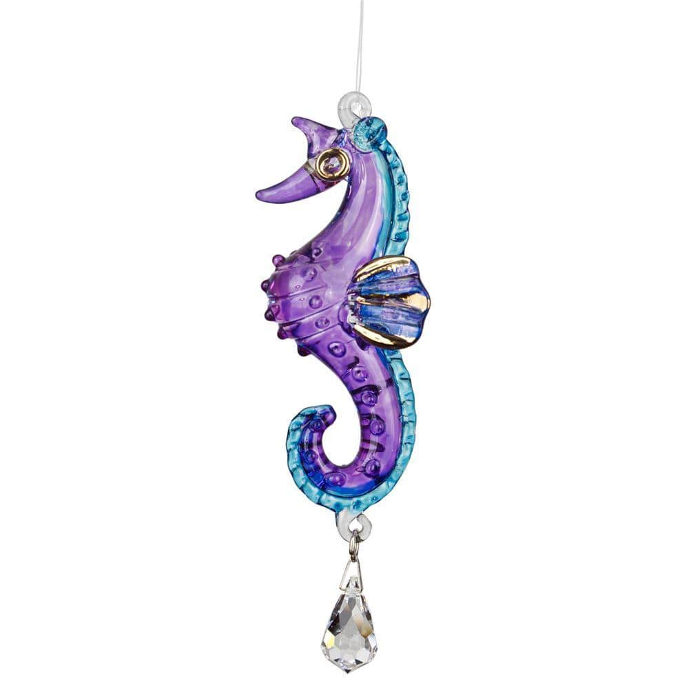 One Coast Decor Seahorse, Purple Dolphin, Seahorse or Coral Fish Sun catchers-Rainbow Makers!  Hand Made with Swarovski Crystal