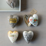 One Coast - Demdaco Decor Art Heart Keepers Trinket Boxes-Hummingbird, Sunflower, Love, Faith