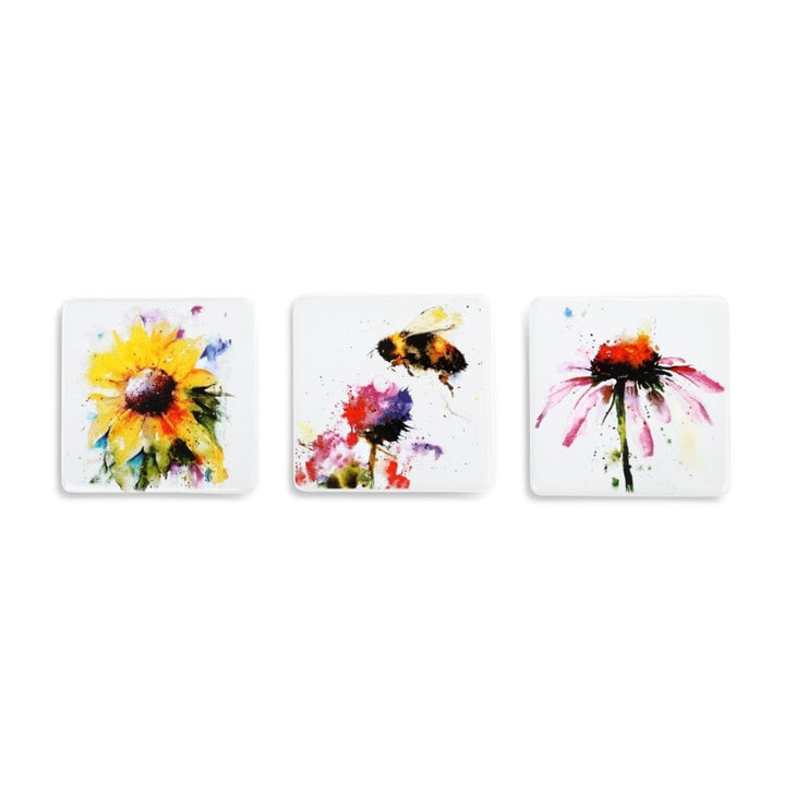 One Coast - Demdaco Decor Bee & Flowers Cardinal, Hummingbirds or Bee & Flowers Magnet Sets By Dean Crouser *