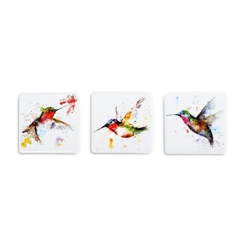 One Coast - Demdaco Decor Hummingbird Cardinal, Hummingbirds or Bee & Flowers Magnet Sets By Dean Crouser *