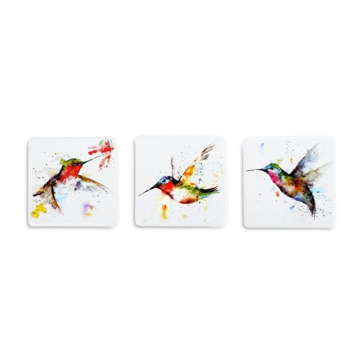 One Coast - Demdaco Decor Hummingbird Cardinal, Hummingbirds or Bee & Flowers Magnet Sets By Dean Crouser *