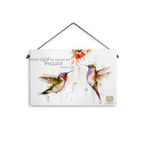 One Coast - Demdaco Decor Hummingbird Inspirational Wall Art with Bluebirds or Hummingbirds, Beautiful!