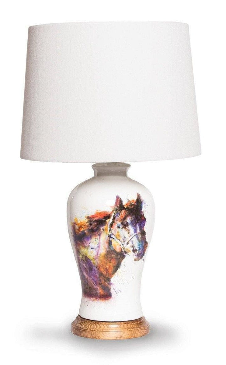 One Coast - Demdaco Decor Western Inspired Poncho Horse Lamp - By Watercolor Artist Dean Crouser *
