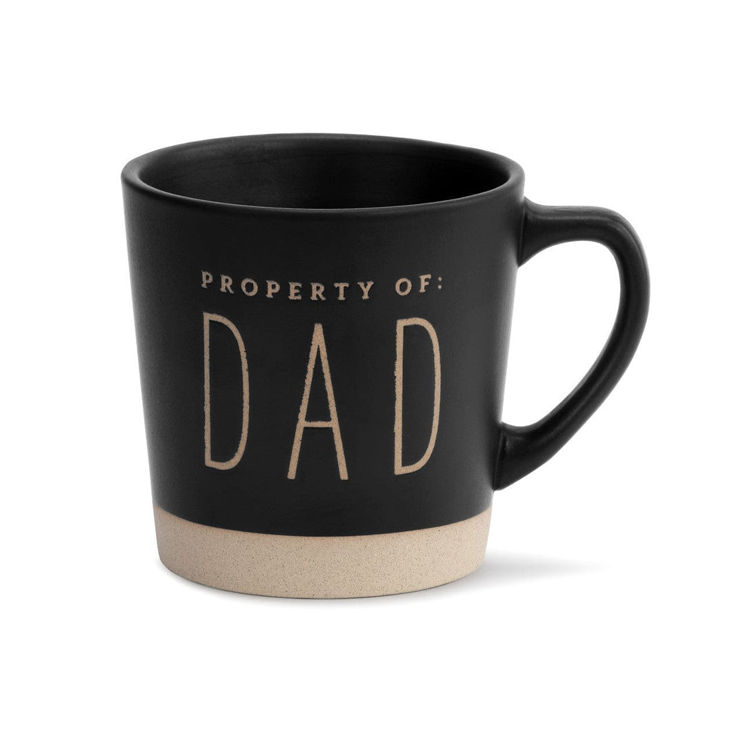 One Coast - Demdaco Kitchen "Property of Dad" 16 oz. Mug Matte Black & Brown *